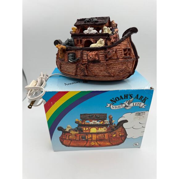 Great Western Trading Company Resin Noah's Ark Night Lite Light - Picture 1 of 5